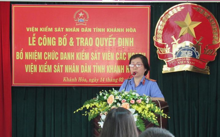 Trao Quyết định bổ nhiệm Kiểm sát viên các ngạch thuộc VKSND tỉnh Khánh Hòa